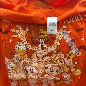 Disney Orange Halloween Tee with Characters